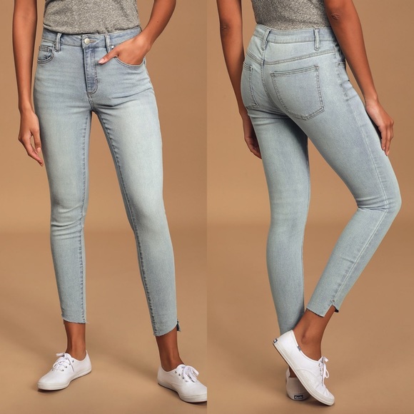 Lulus Denim - Lulus | Perfect For You Light Wash Mid-Rise Cropped Skinny Jeans